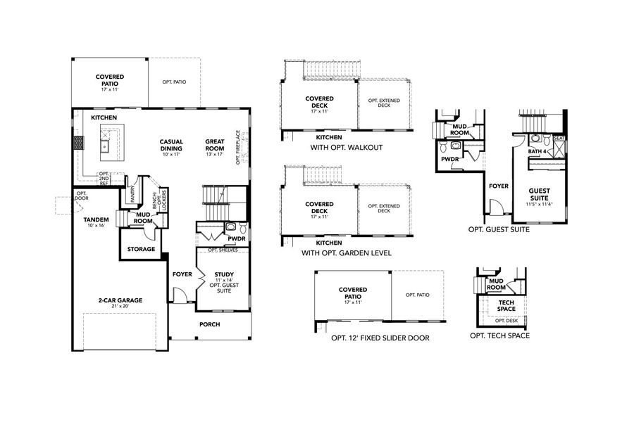 2D floor plan layout of this home in Dillon Pointe - Journey, Broomfield, CO (Image 4).