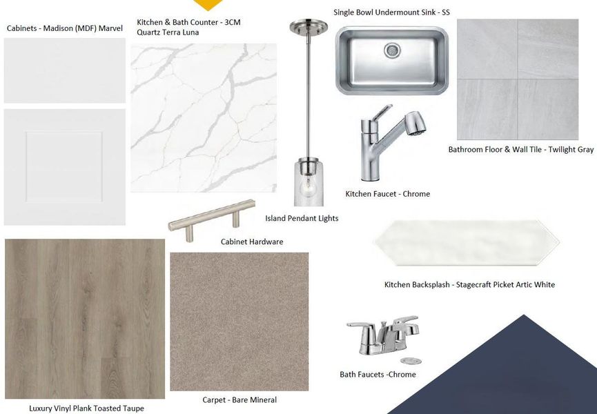 Sample of building materials used in homes in Cascades at Onion Creek, Austin (Image 3). Sample of building materials used in homes in Cascades at Onion Creek, Austin (Image 3).