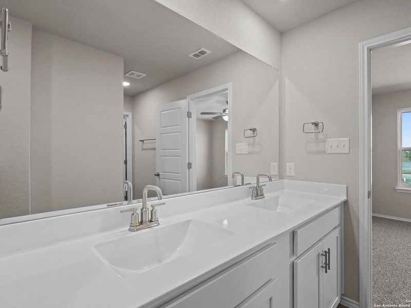 Furnished interior view inside a new home in Applewhite Meadows, San Antonio (Image 9). Furnished interior view inside a new home in Applewhite Meadows, San Antonio (Image 9).