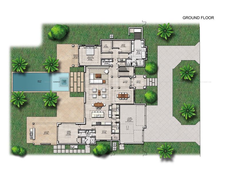 2D floor plan layout of this home in , Delray Beach, FL (Image 4).