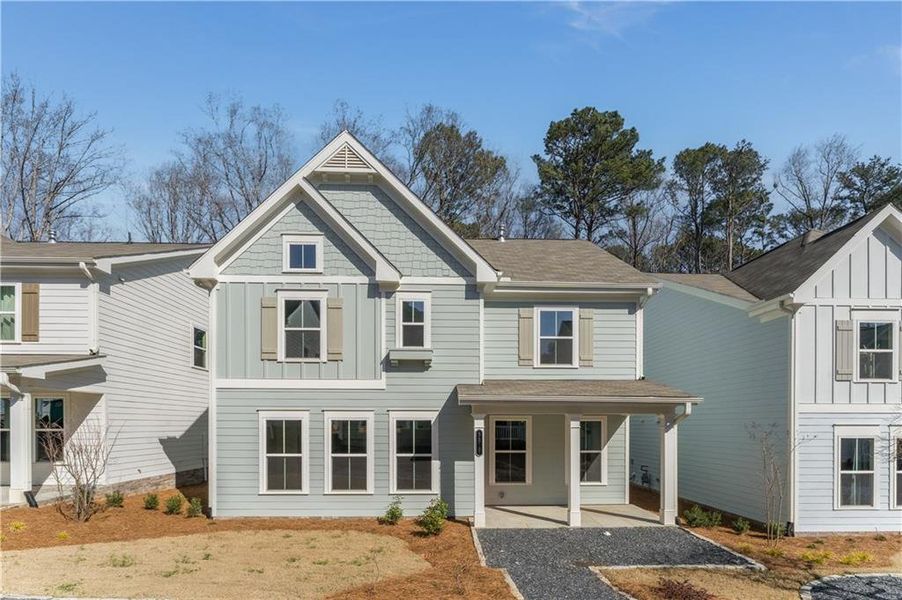Front exterior of a new home in Parkside, Clarkston, GA, highlighting curb appeal (Image 7).