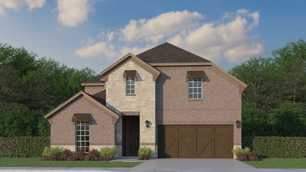 Plan 1541 Elevation C with Stone Plan 1541 Elevation C with Stone