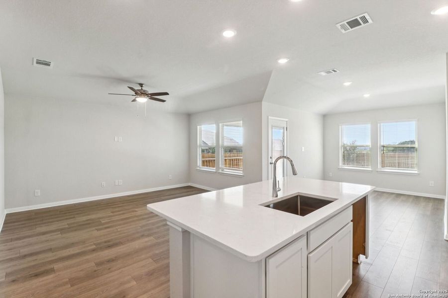 Furnished interior view inside a new home in Legendary Trails - Premier Series, Cibolo (Image 7). Furnished interior view inside a new home in Legendary Trails - Premier Series, Cibolo (Image 7).