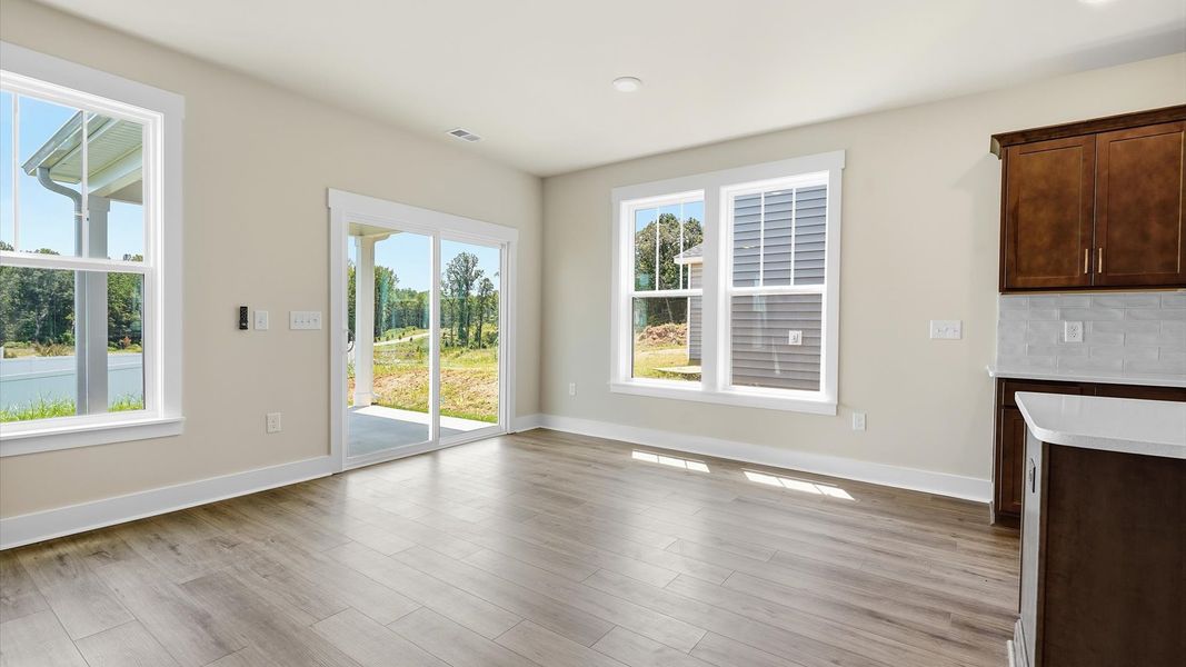 Light-filled breakfast nook offering a comfortable space to gather and unwind located in Woodruff, SC Light-filled breakfast nook offering a comfortable space to gather and unwind located in Woodruff, SC