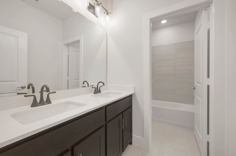 Furnished interior view inside a new home in View at the Reserve, Mansfield (Image 12).