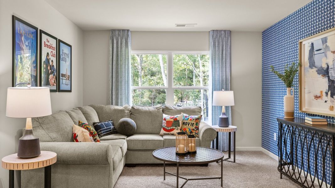 Representative furnished interior of a home built from the Halton by D.R. Horton in Jackson Landing, Jefferson (Image 43).