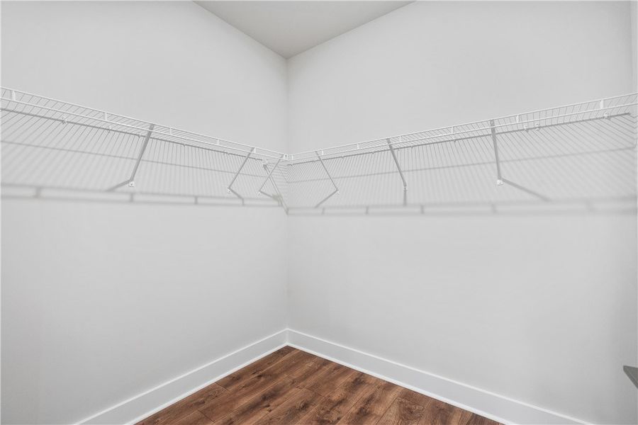 Streamlined wire shelving optimizes storage within