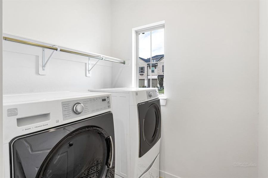 Laundry room inside home