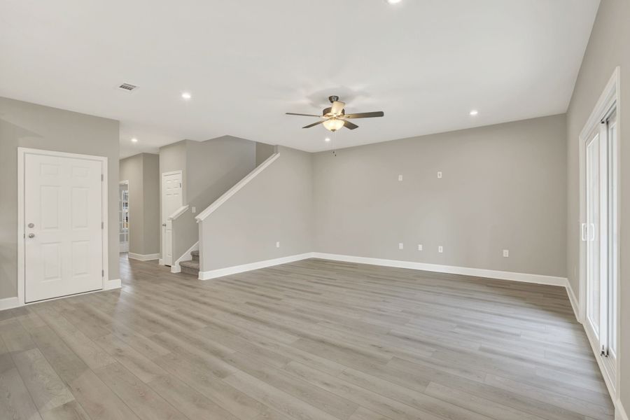 Hudson Plan Interior View | Study Entrance and Under-Stair Storage