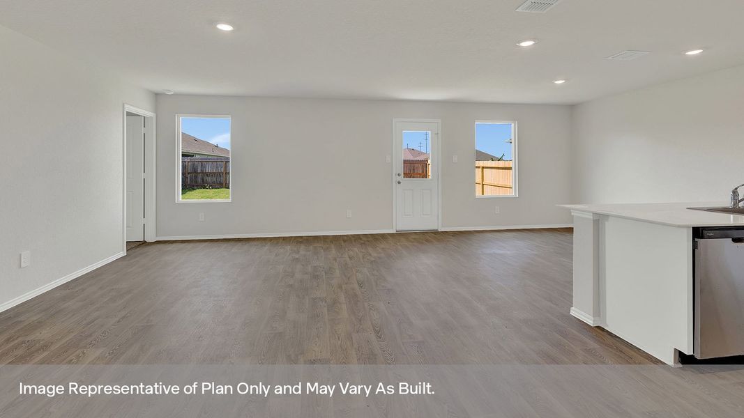 Representative unfurnished interior of a home built from the The Bailey by D.R. Horton in Navarro Fields, Seguin (Image 13).