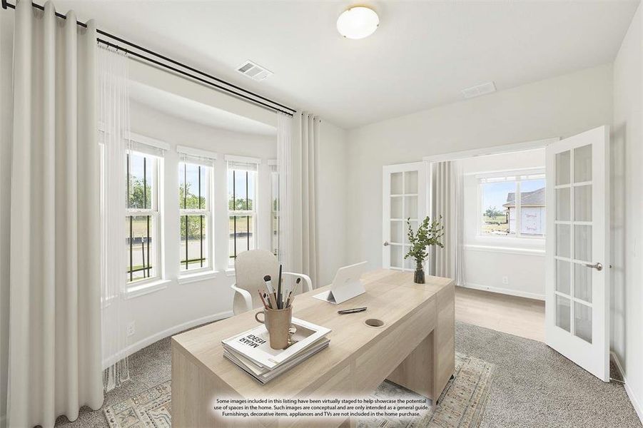 Furnished interior view inside a new home in Georgetown at Kings Fort, Kaufman (Image 18).