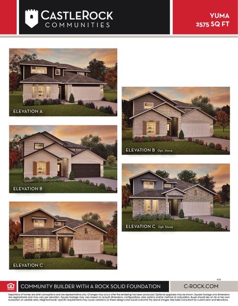 Front exterior of a new home in Sunfield, Buda, TX, highlighting curb appeal (Image 2).