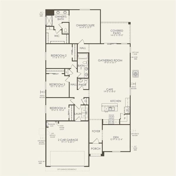 2D floor plan layout for the Barletta by Pulte Homes in Shadow Ridge, Avondale, AZ (Image 3). 2D floor plan layout for the Barletta by Pulte Homes in Shadow Ridge, Avondale, AZ (Image 3).