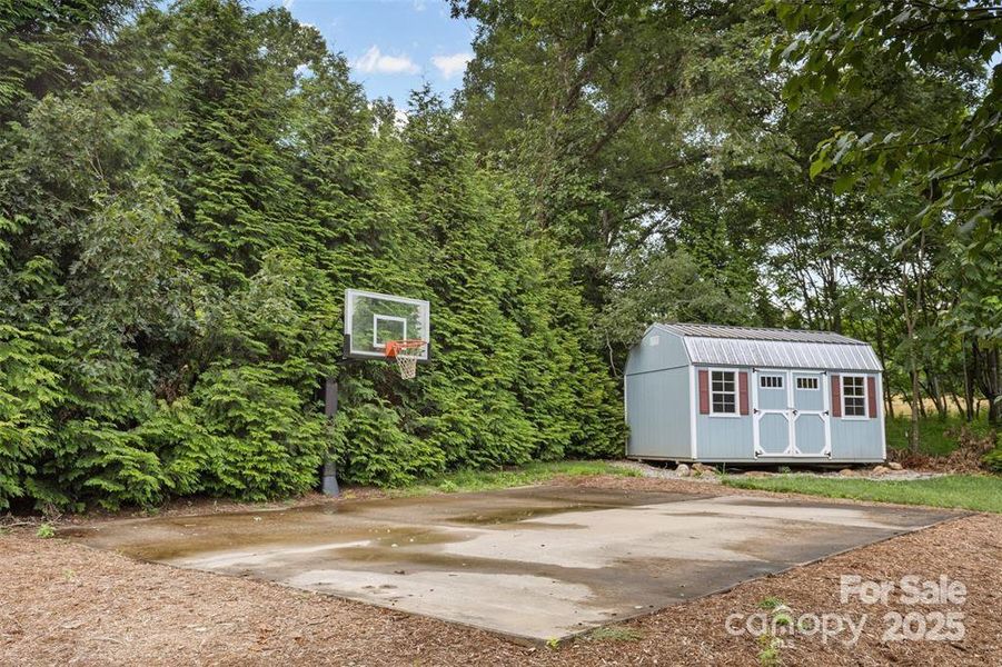 Basketball hoop/play area