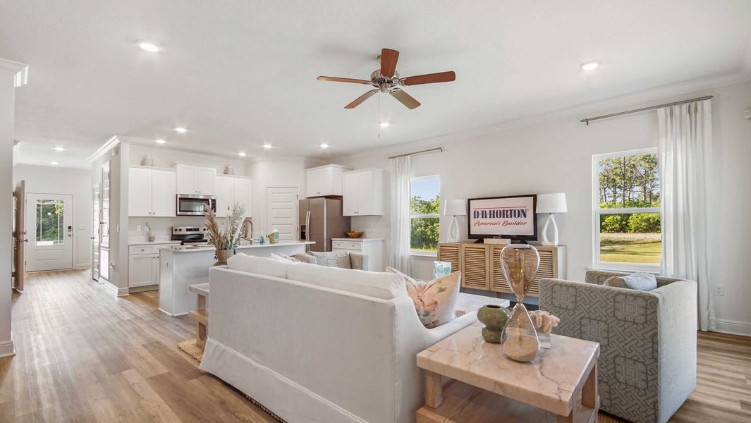Furnished interior view inside a new home in Bayside at Ward Creek, Panama City Beach (Image 14).