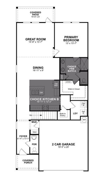 2D floor plan layout of this home in Laurel Landing, Alvin, TX (Image 4).