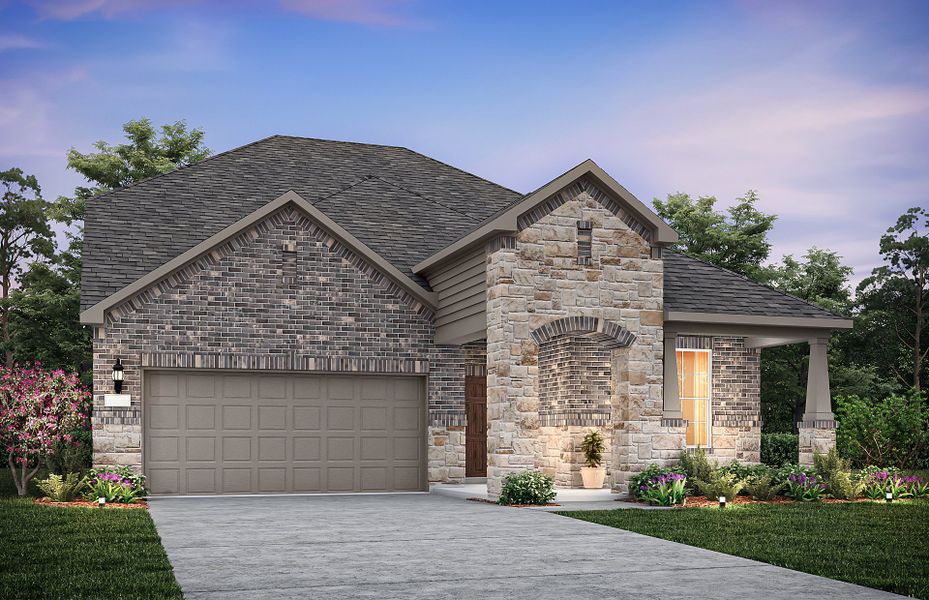 The Keller, a two-story home with 2-car garage, shown with Home Exterior 37