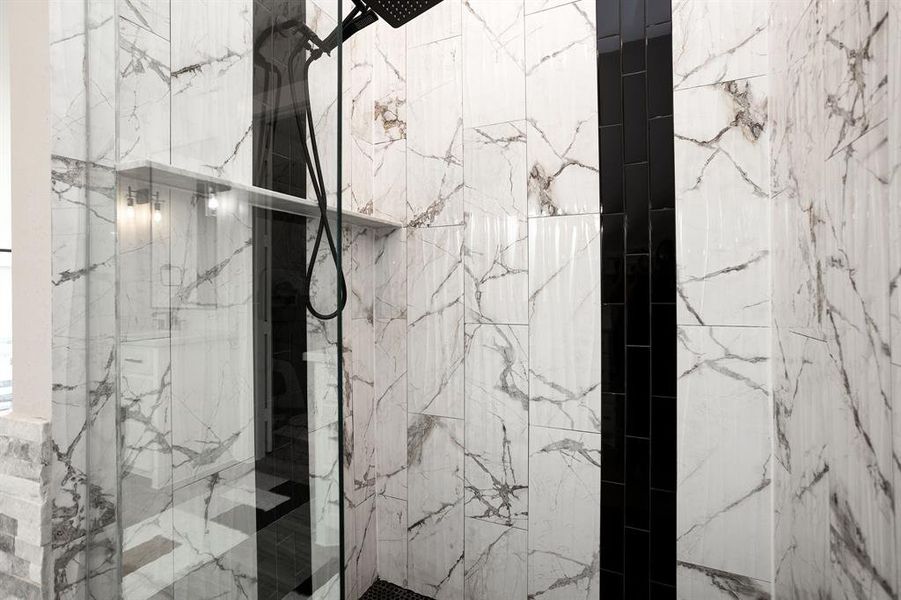 Upgraded sculpted tile with modern design you will want to see.