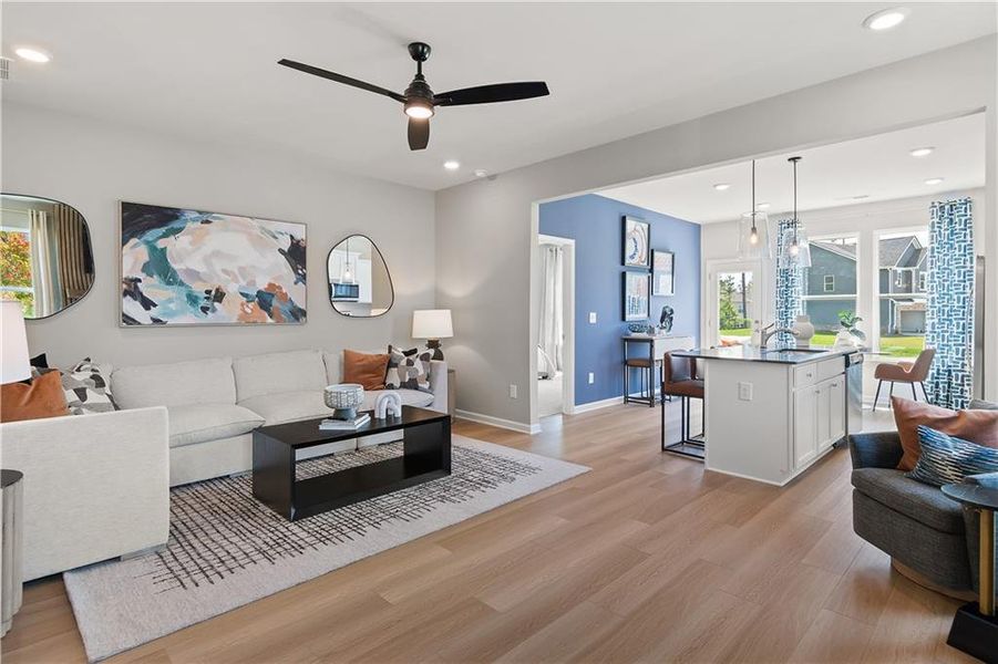 Furnished interior view inside a new home in Enclave at Evergreen, Fairburn (Image 9).