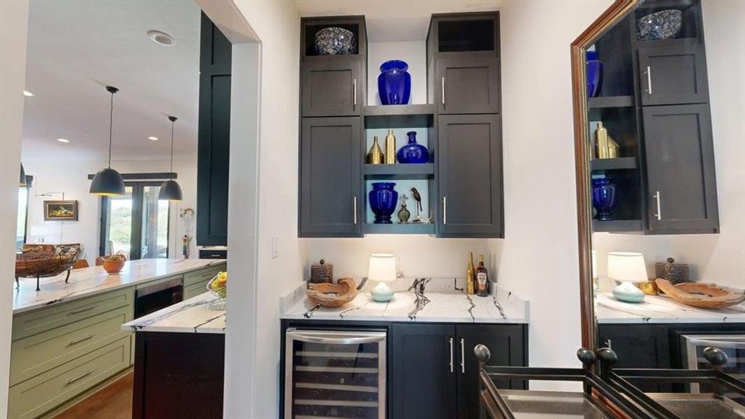 Located off Kitchen, Beverage cooler