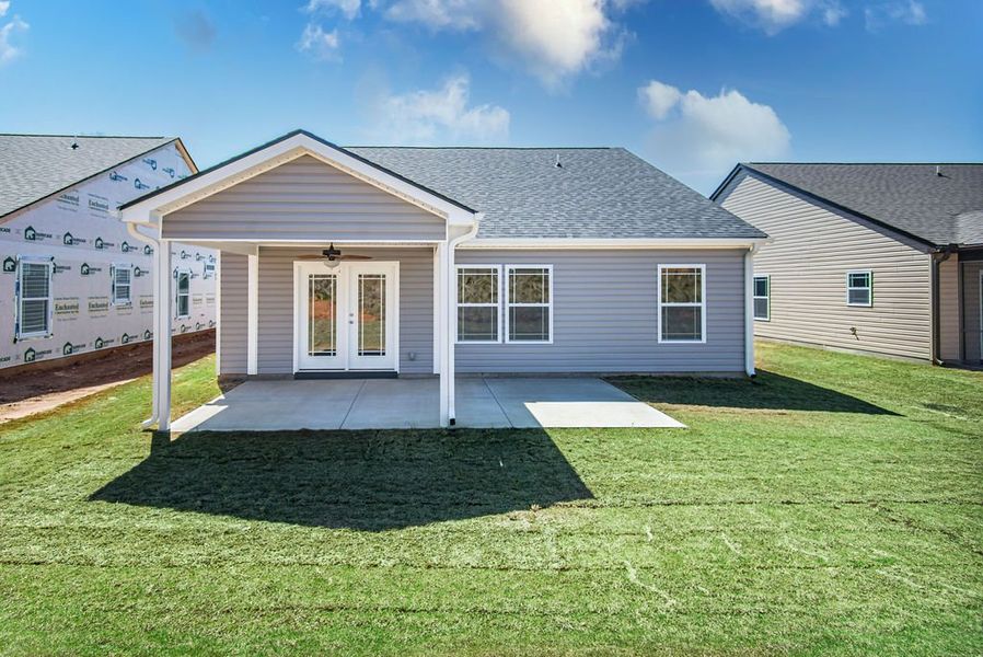 Representative exterior details of a home built from the Bishop by Enchanted Homes in Arcadia Village, Spartanburg (Image 27).