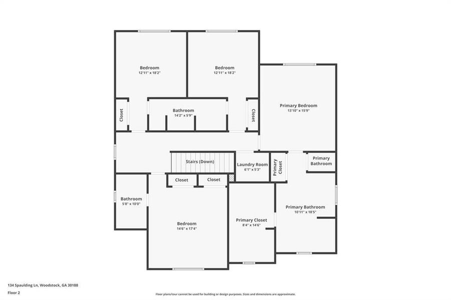 2D floor plan layout of this home in , Woodstock, GA (Image 7).