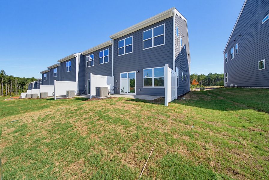 Exterior details and patio area of a home in Sweetbrier, Durham (Image 4).