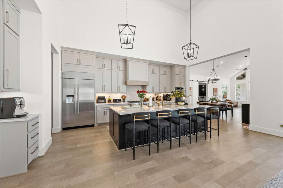 Kitchen opens into breakfast room.