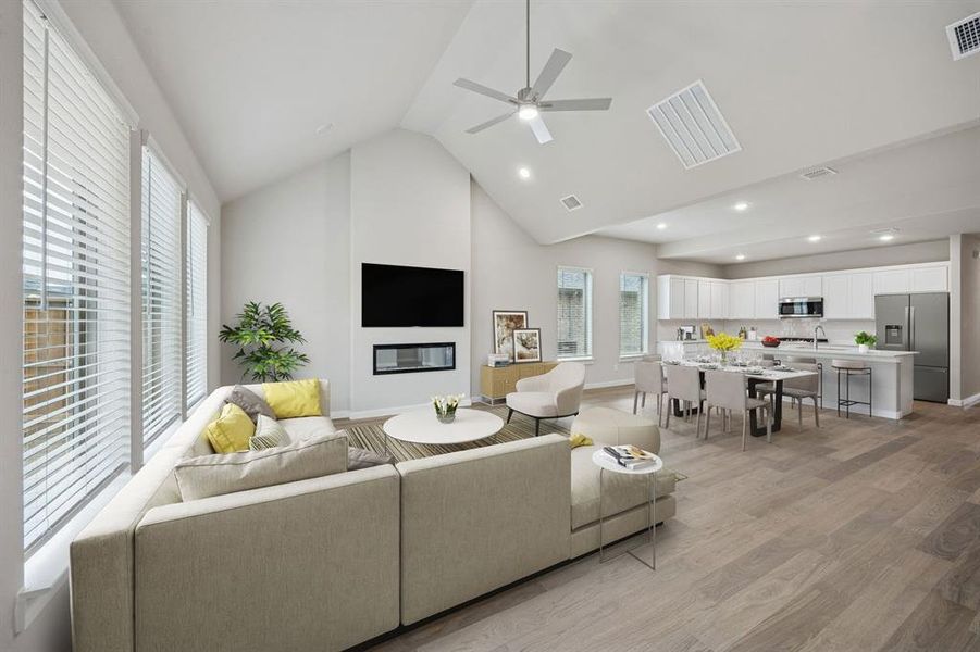 Open Floor Plan in the Stanley II home plan by Trophy Signature Homes – REPRESENTATIVE PHOTO