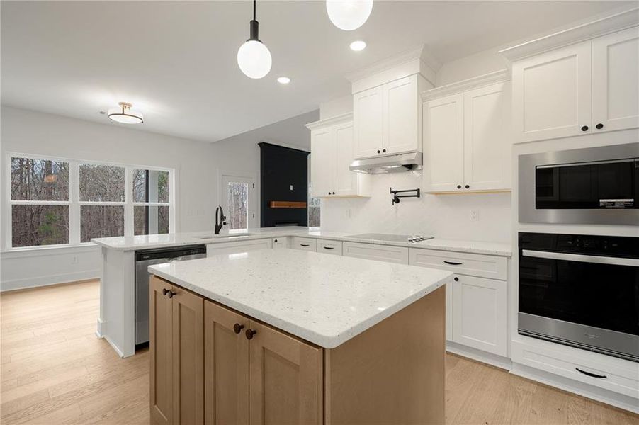 Furnished interior view inside a new home in , White (Image 5).