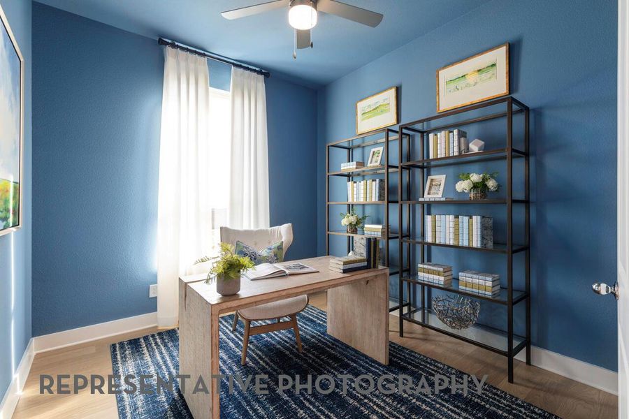 Furnished interior view inside a new home in 6 Creeks at Waterridge, Kyle (Image 6).