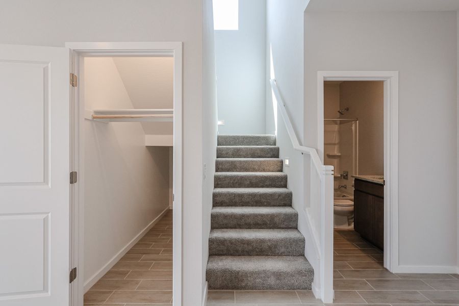 A staircase in a house.