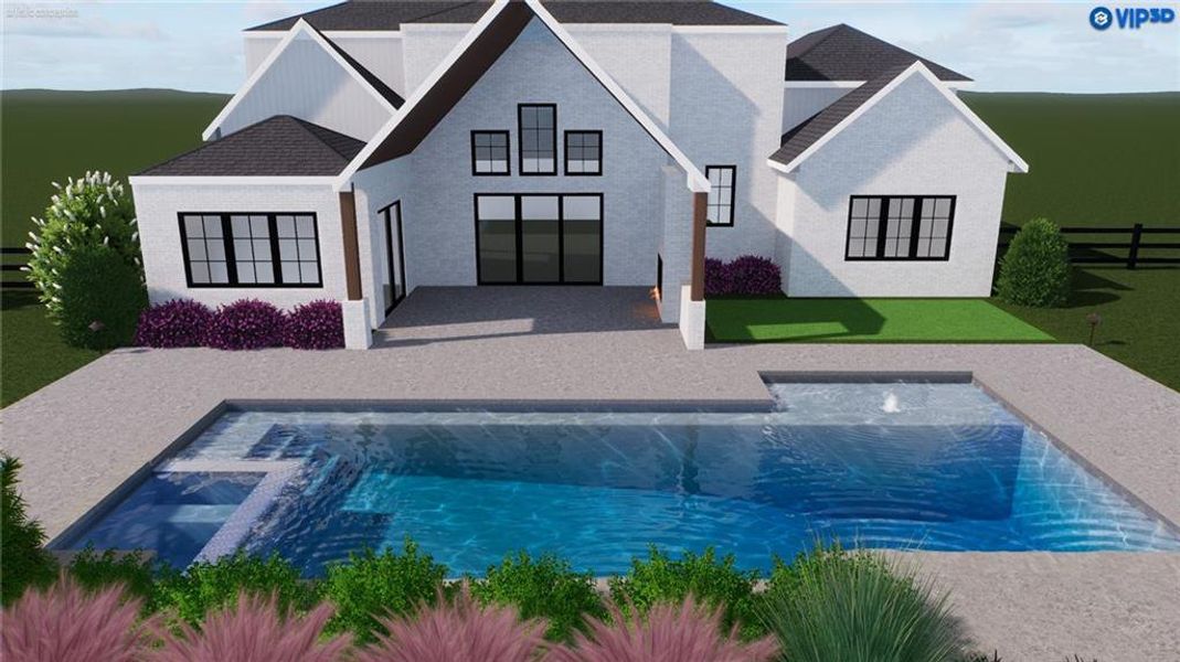 Exterior rendering of this home design in Lyndon Creek, Milton, GA (Image 3).