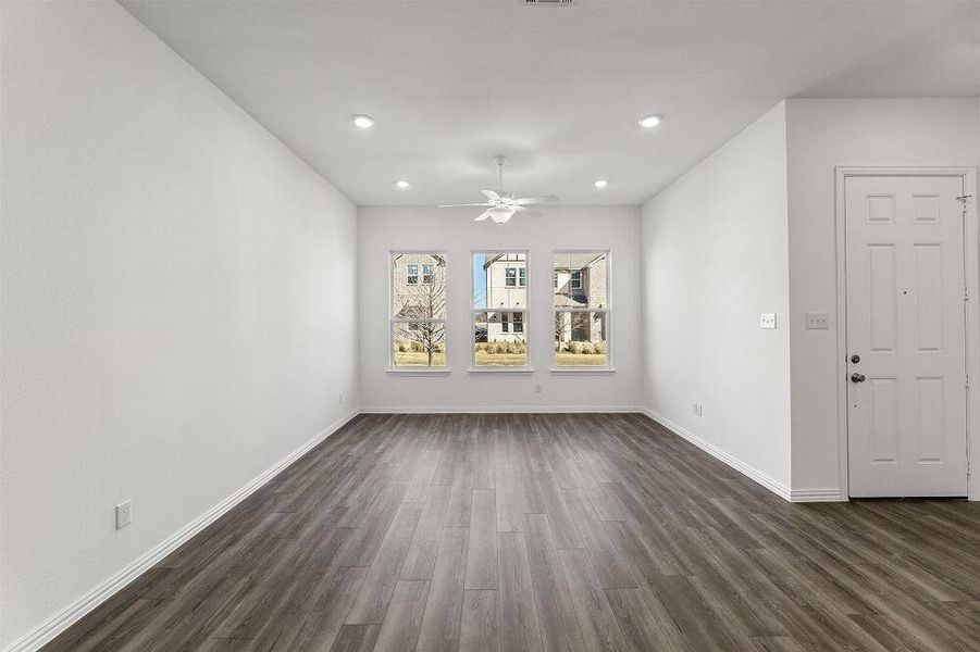 Living Area Brown Townhome