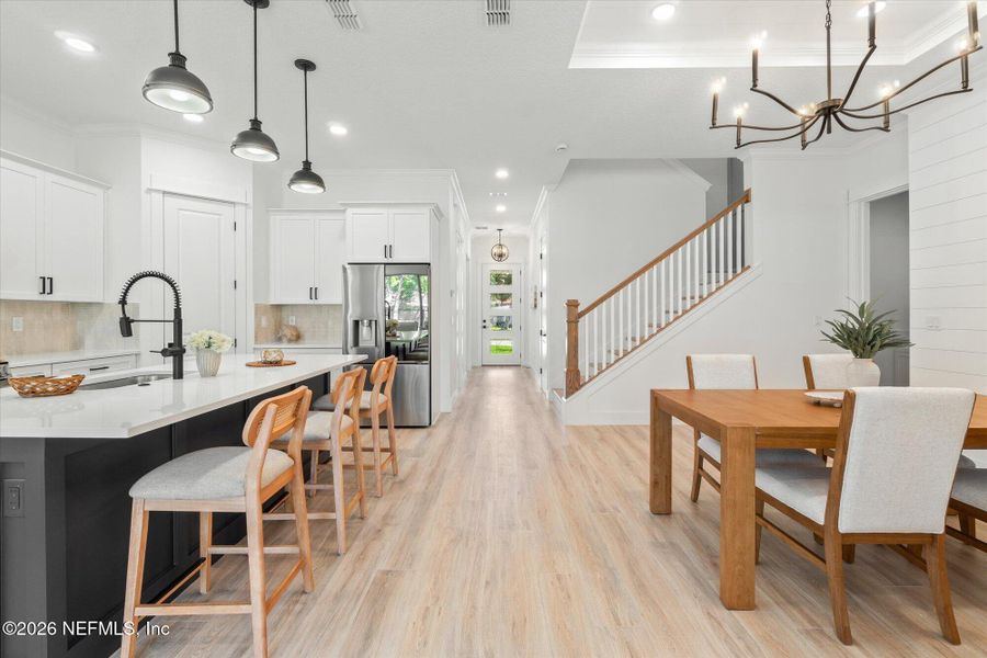 Furnished interior view inside a new home in , Jacksonville Beach (Image 16). Furnished interior view inside a new home in , Jacksonville Beach (Image 16).