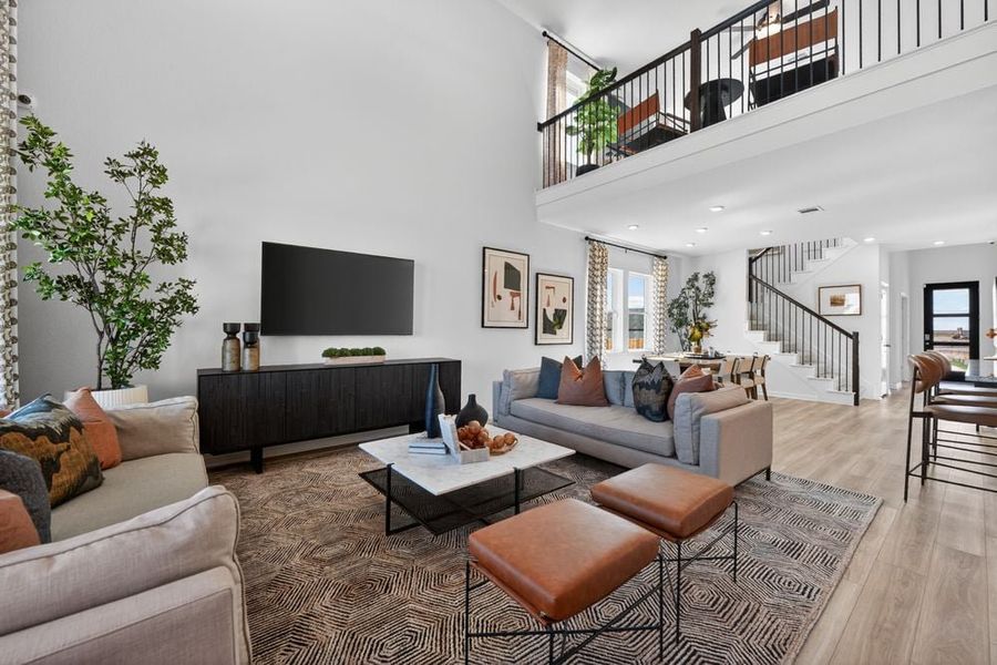Furnished interior view inside a new home in Turners Crossing, Buda (Image 3). Furnished interior view inside a new home in Turners Crossing, Buda (Image 3).