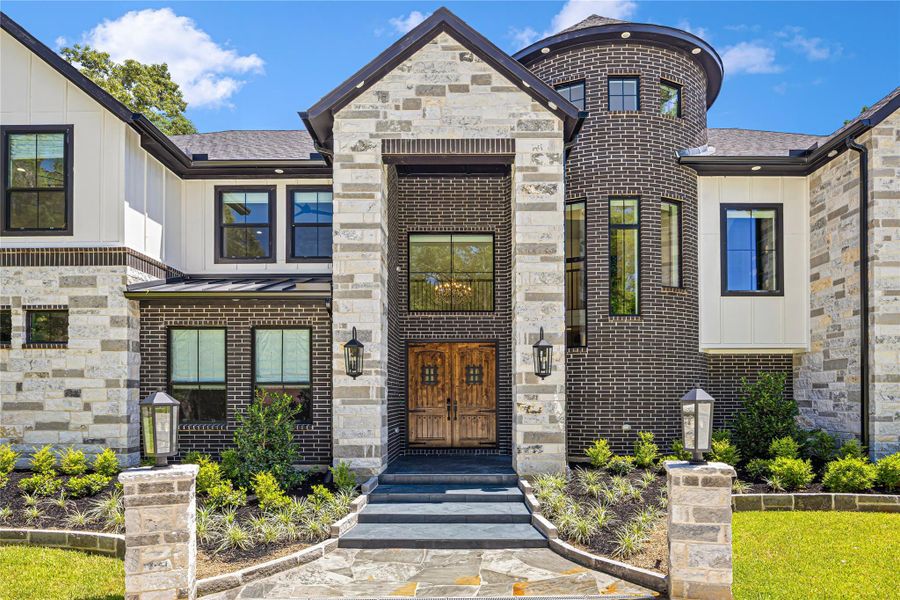 Front exterior of a new home in , Tomball, TX, highlighting curb appeal (Image 30). Front exterior of a new home in , Tomball, TX, highlighting curb appeal (Image 30).