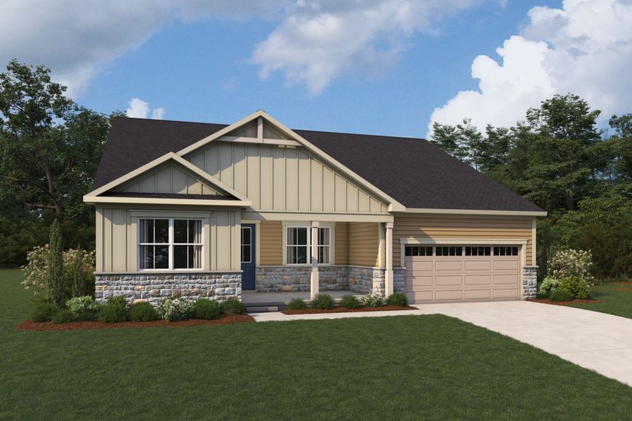 Representative exterior photo of a completed home built from the Florissant by Mattamy Homes in Waxhaw Landing, Monroe, NC (Image 4).