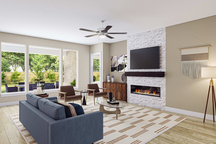 Furnished interior view inside a new home in Dunham Pointe, Cypress (Image 7).