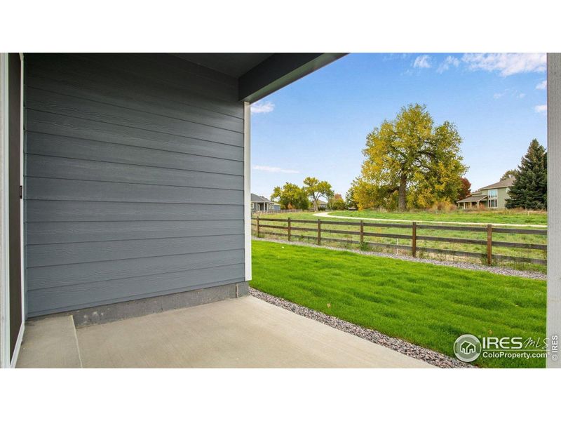 Exterior details and patio area of a home in Hansen Farm, Fort Collins (Image 26).