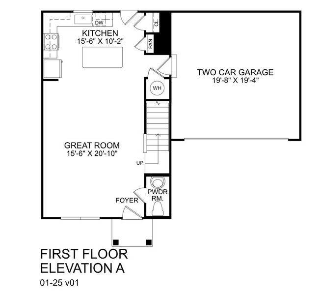 2D floor plan layout for the Birch by Ryan Homes in Coopers Mill, Westminster, SC (Image 2). 2D floor plan layout for the Birch by Ryan Homes in Coopers Mill, Westminster, SC (Image 2).
