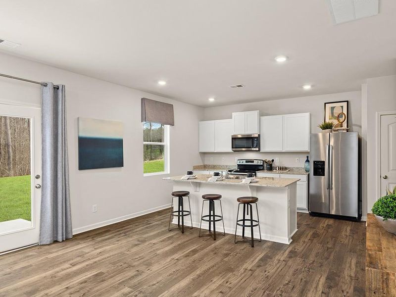 Furnished interior view inside a new home in Oaks at Cedar Grove, Fairburn (Image 28).