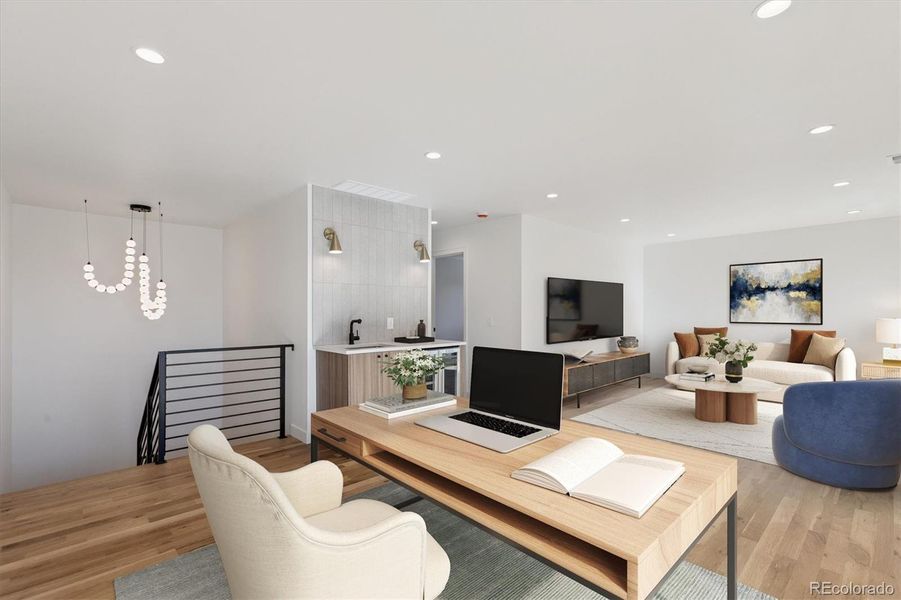 Furnished interior view inside a new home in , Denver (Image 15).