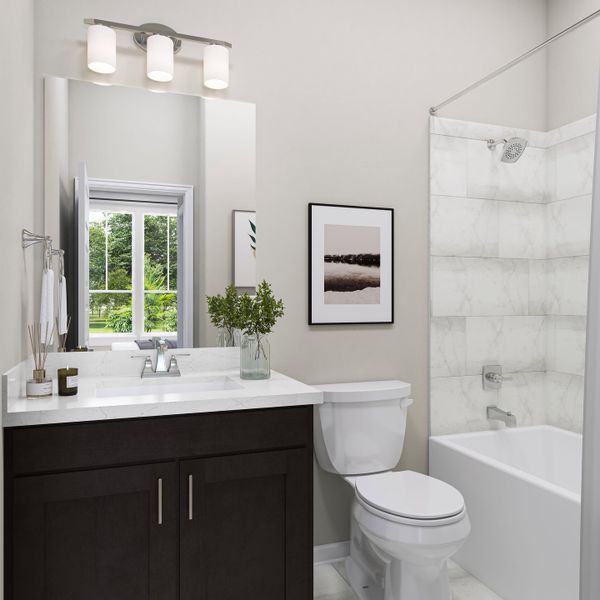 Representative furnished interior of a home built from the Bryker by Tri Pointe Homes in Lariat, Liberty Hill (Image 9).