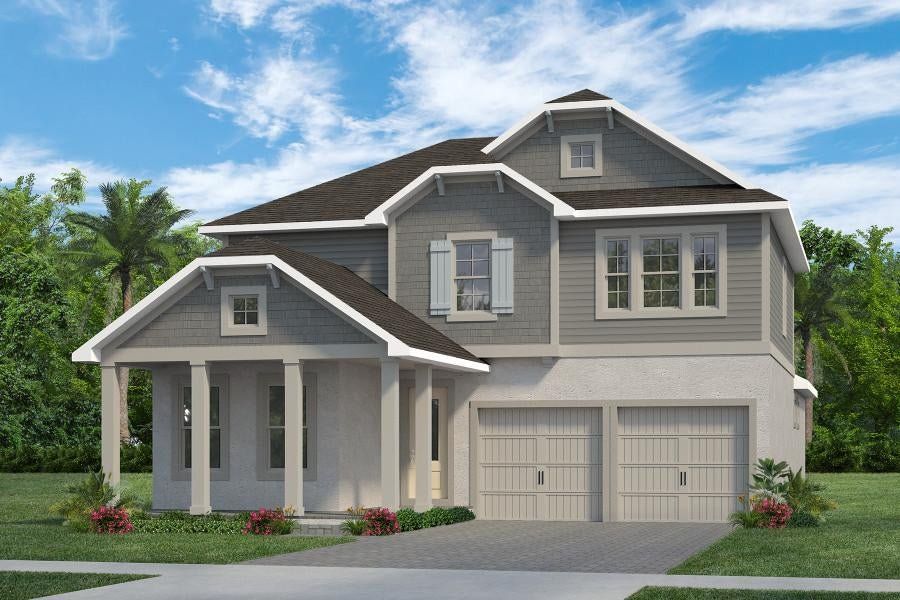 Representative exterior photo of a completed home built from the Frost by Rockwell Homes in Northlake at Ovation, Winter Garden, FL (Image 32). Representative exterior photo of a completed home built from the Frost by Rockwell Homes in Northlake at Ovation, Winter Garden, FL (Image 32).