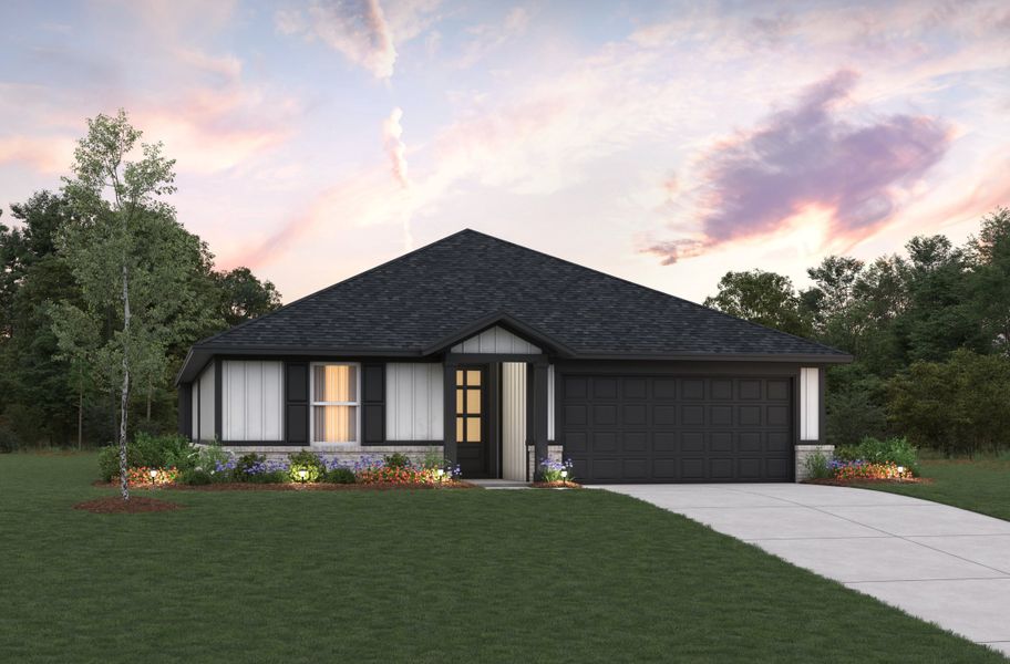 Representative exterior photo of a completed home built from the Sierra by Beazer Homes in Laurel Landing, Alvin, TX (Image 2).