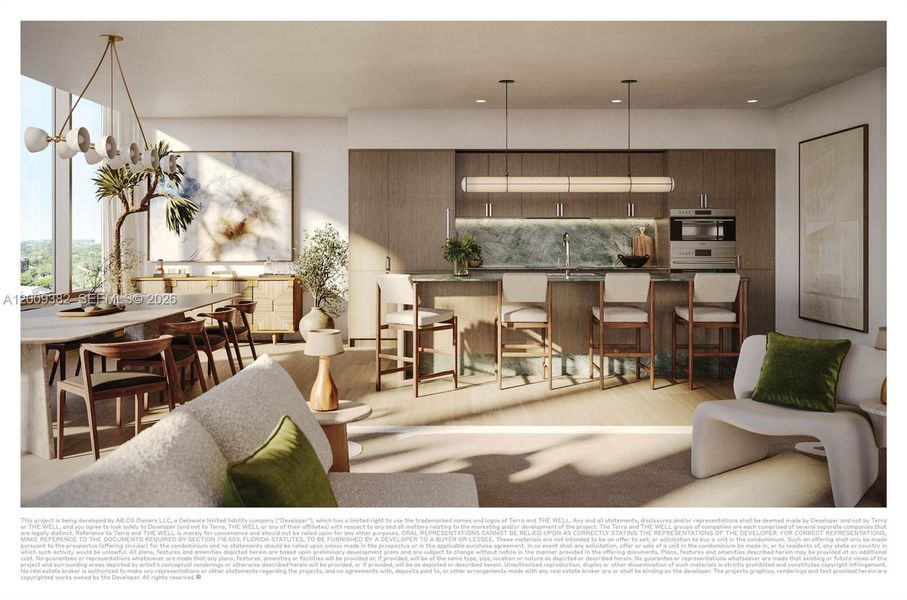 Furnished interior view inside a new home in , Miami (Image 5).