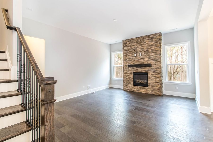 Representative unfurnished interior of a home built from the Pinehurst with 3rd Floor Retreat by Greybrook Homes in Edmunds Farm, Clover (Image 33).
