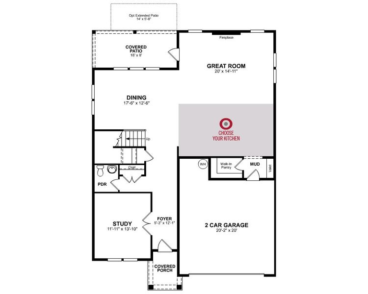 2D floor plan layout of this home in Hillside Manor, Powder Springs, GA (Image 6).