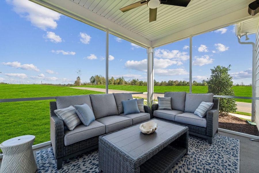 Rear Screened and Covered Patio